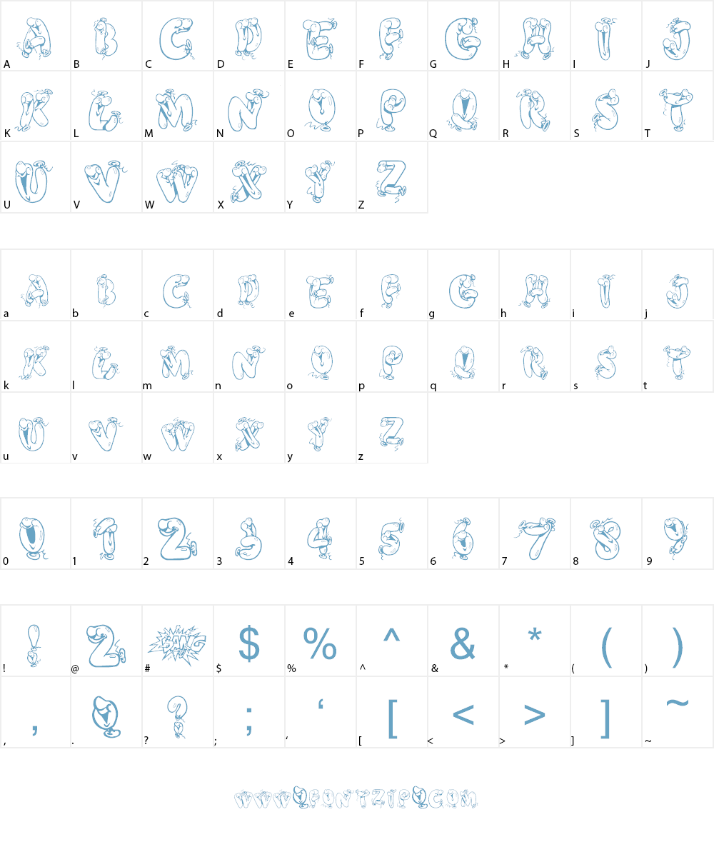 Helium Heaven Font Character